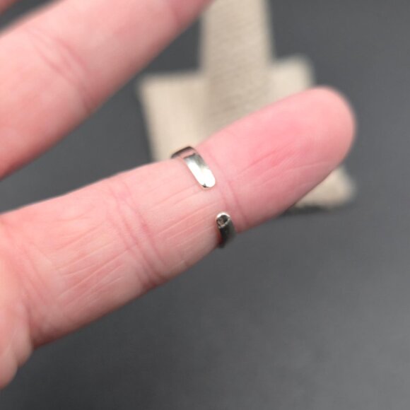 Size 2.75 Sterling Silver Butterfly Animal Toe Band Ring A6458 - Picture 3 of 7